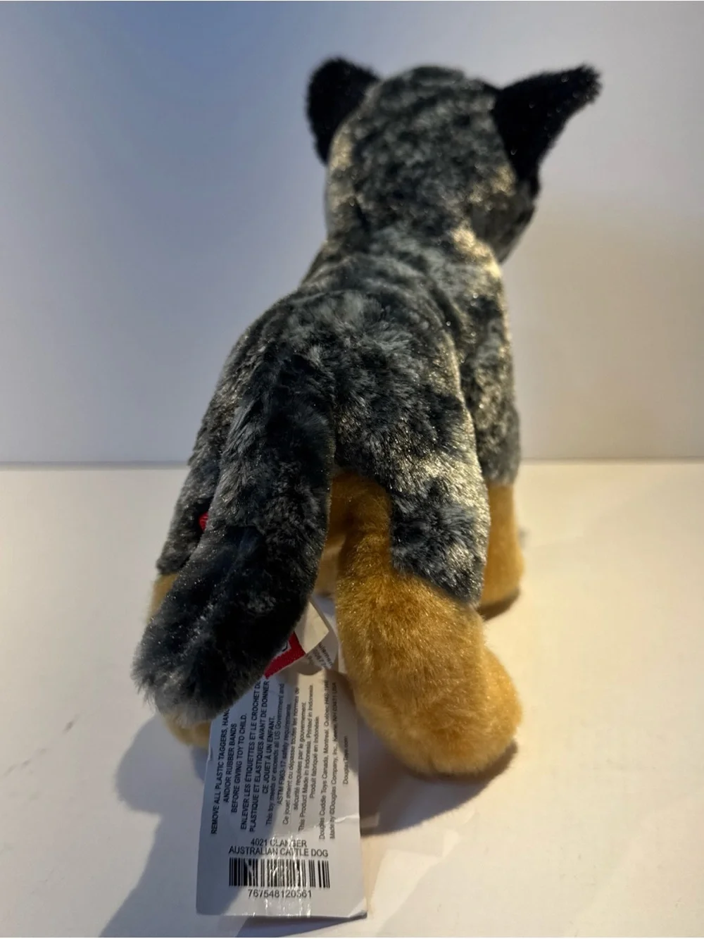 Douglas Clanger Australian Cattle Dog Plush 11x4x8 made 6/2018 NWT